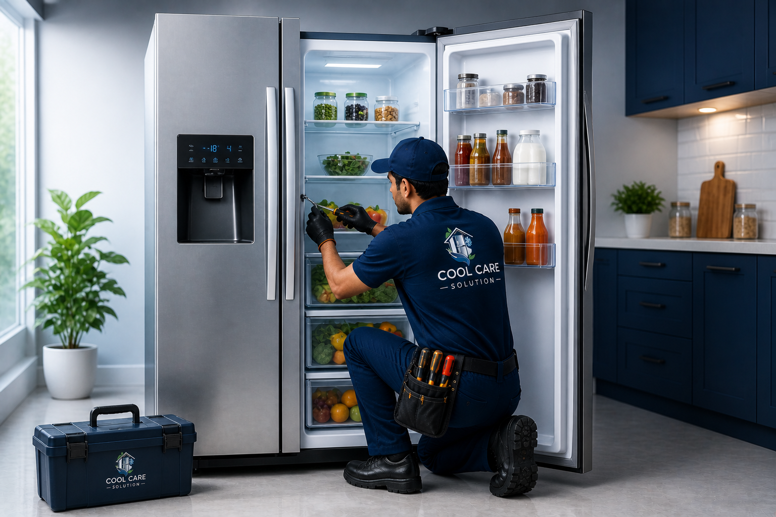 Side by side fridge repair